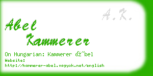 abel kammerer business card